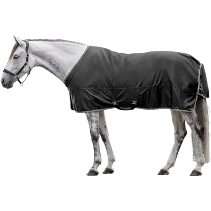 WALDHAUSEN Economic Regendecke, schwarz, wasserdicht, 420-Denier-Polyester, 135 cm, atmungsaktiv mit verstellbarem T-Frontverschluss