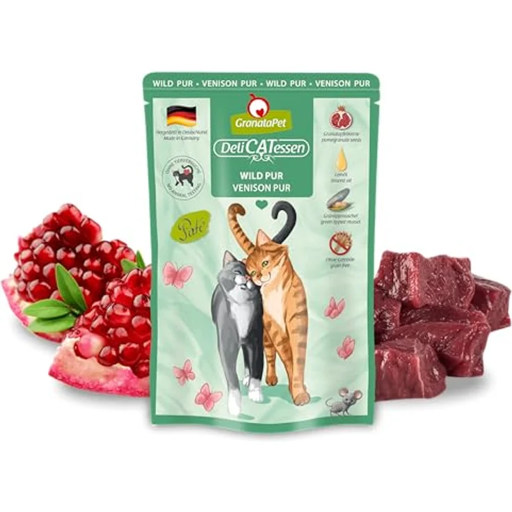GranataPet Delicatessen Multipack 2 PUR, Nassfutter für Katzen, 6 x 85 g, getreidefrei, hoher Fleischanteil, mit hochwertigen Ölen und Antioxidantien – Bild 4