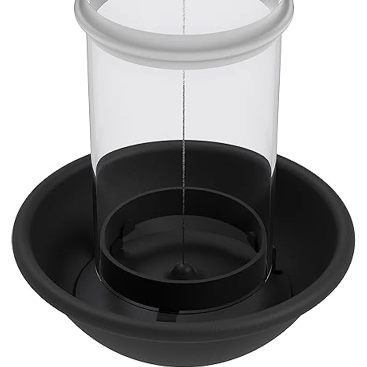 Eva Solo De luxe Vogelhaus, Futterautomat aus pulverbeschichtetem Edelstahl, schwarz, 29 cm hoch – Bild 3