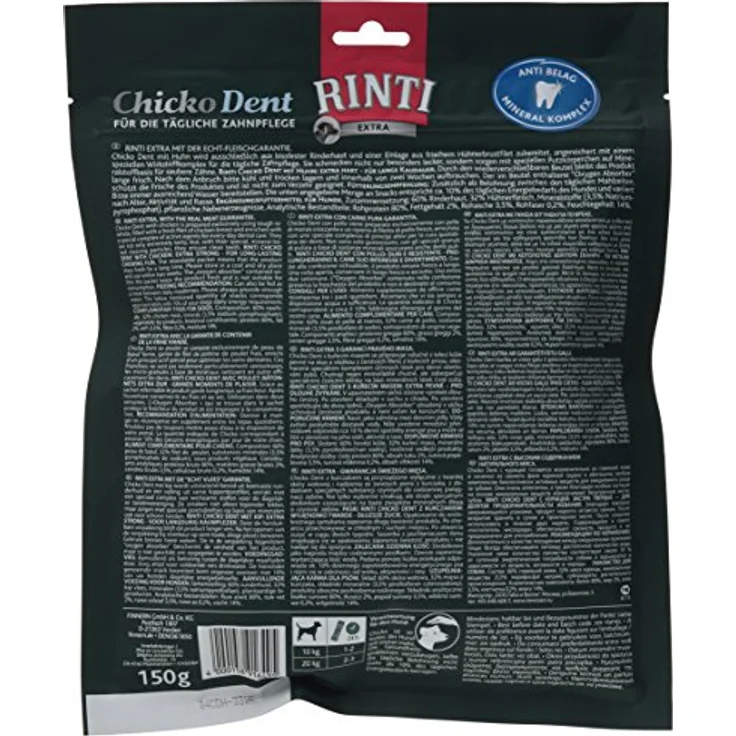Rinti Chicko Dent Huhn Small, Hundesnack mit Mineralkomplex für Zahnpflege, 150g – Bild 2