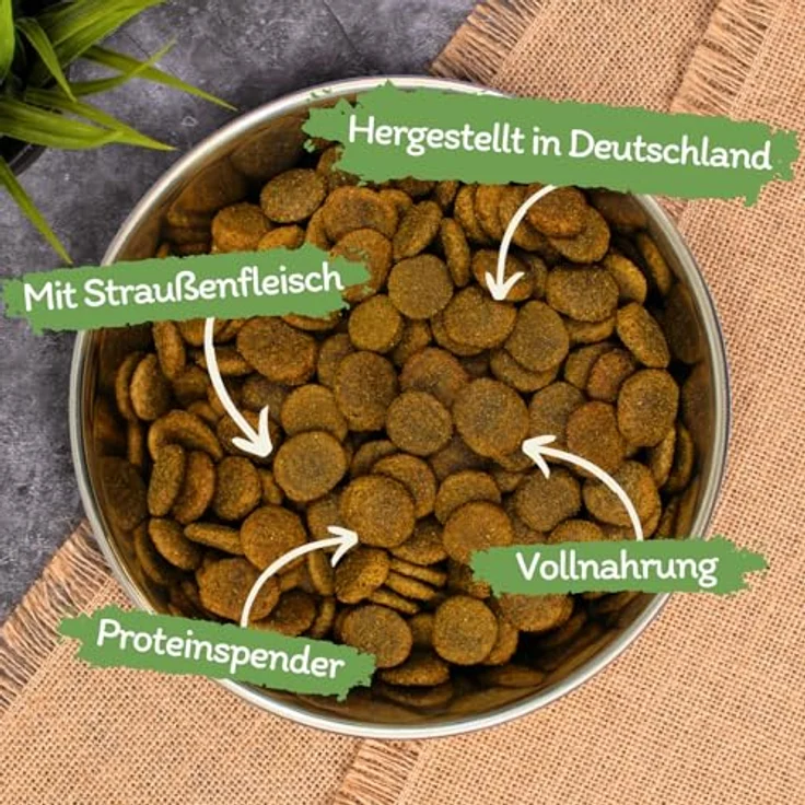 Lyra Pet Lecker.Pet® Luna's Strauß mit Kartoffel & Apfel, 12 kg, getreidefreies Hunde Trockenfutter für Erwachsene, hochwertige Vollnahrung – Bild 2