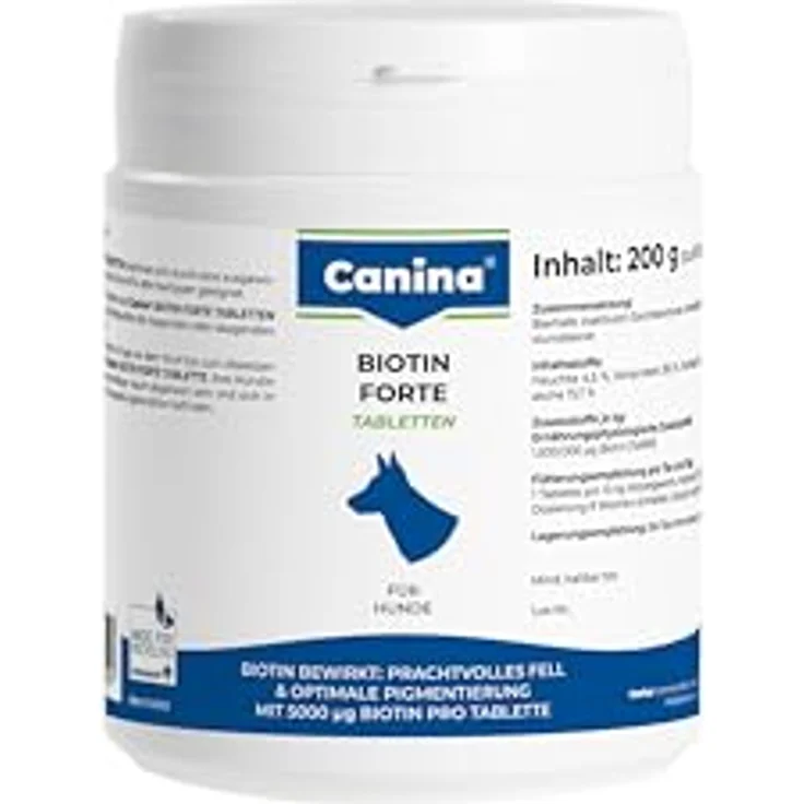 Canina Biotin Forte Tabletten, 200g für gesunde Haut und prachtvolles Fell bei empfindlicher Haut – Bild 1