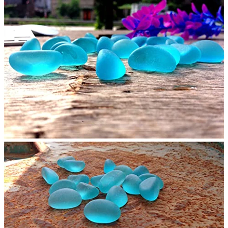 EPRHAY 10-16mm Mixed Color Ungebohrte Sea Beach Glasperlen, 20 Stück, hochwertige DIY Schmuck Anhänger für Ohrringe und Halsketten – Bild 5