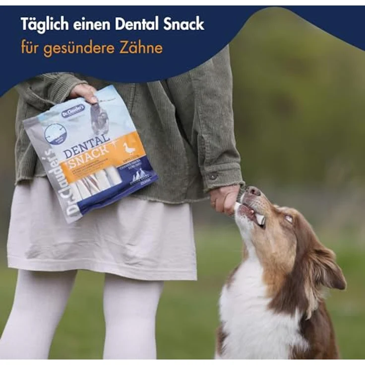 Dr.Clauder's Dental Snack Medium Breed, Bissfeste Kaustange aus 100% Fleisch für kleine bis mittelgroße Hunde, Zuckerfrei, 170g Ente – Bild 4