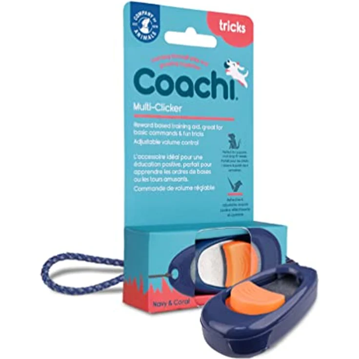 Coachi Multi-Clicker, Hundezubehör mit Lautstärkeregler in 3 Stufen, leicht zu bedienen, verstellbare Handschlaufe, ideal für Welpen und geräuschempfindliche Hunde – Bild 1