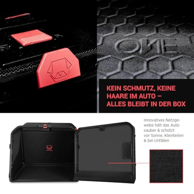 4pets 1ONE1 Origami Hundetransportbox, faltbare Sicherheitsbox für Hunde, vier Größen (S-XL) mit robustem Aluminiumrahmen und Netzgewebe – Bild 7