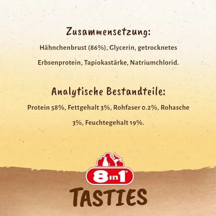 8in1 Tasties Hühnerfilets, Sparpaket mit 3 x 85 g, glutenfreie und proteinreiche Hundesnacks ohne Zuckerzusatz – Bild 9