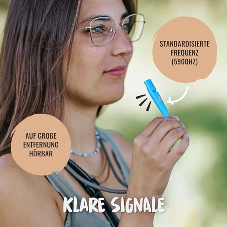 Rudelkönig Hundepfeife für Rückruf, Professionelle Trainingspfeife mit genormter Frequenz und hochwertigem Pfeifenband, BPA-frei – Bild 2