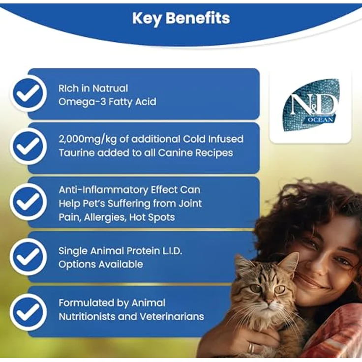Farmina N und D Ocean Hering und Orange, Getreidefreies Trockenfutter für ausgewachsene Katzen, 1,5 kg – Bild 5