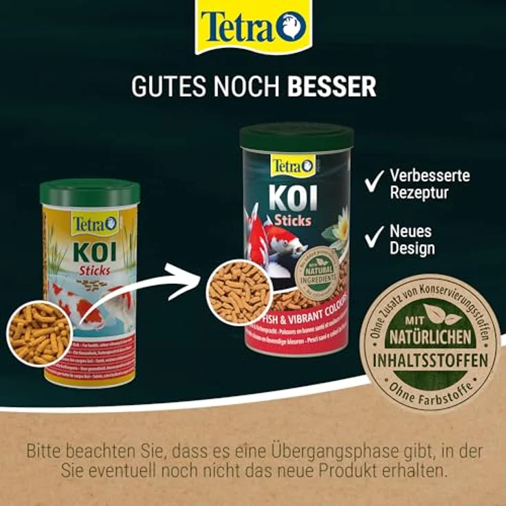 Tetra Pond Koi Sticks, Koi-Futter für farbenprächtige Fische, 10 L Eimer mit hochwertigem Nährstoffmix für bessere Wasserqualität – Bild 2