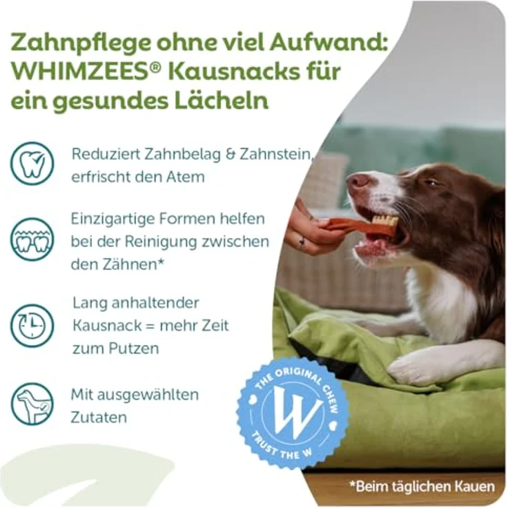 WHIMZEES Zahnbürste XS, 48 Stück – Getreidefreie Kaustangen für sehr kleine Hunde, natürlich, ohne Zuckerzusatz, effektive Zahnpflege – Bild 3