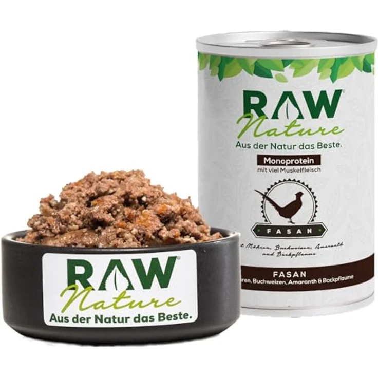RAW Nature Fasan Pur 400g, Nassfutter für Hunde mit 84% Fasanenfleisch, getreidefrei, Monoprotein, für sensible Magen und Allergiker – Bild 2