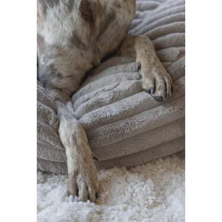 Designed By Lotte Hundekissen Reza Rund Beige, Recycelte Polyesterfüllung, Rutschfeste Unterseite, Maschinenwaschbar – Bild 13