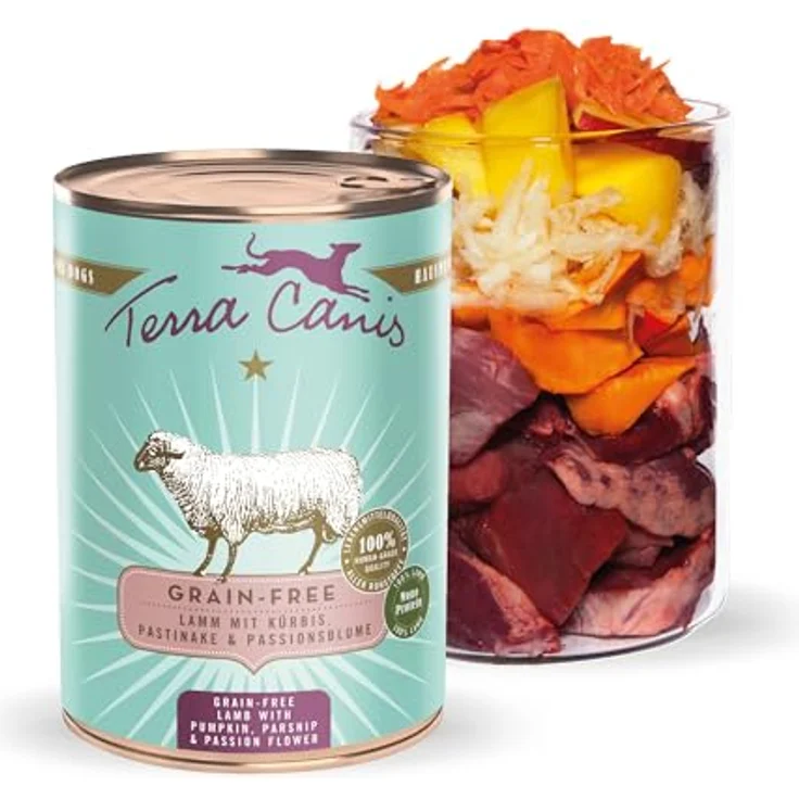 Terra Canis Lamm, Kürbis, Pastinake & Passionsblume, Getreidefreies Nassfutter, 400g, Premium Hundefutter in 100% Lebensmittelqualität, reichhaltig, glutenfrei – Bild 1