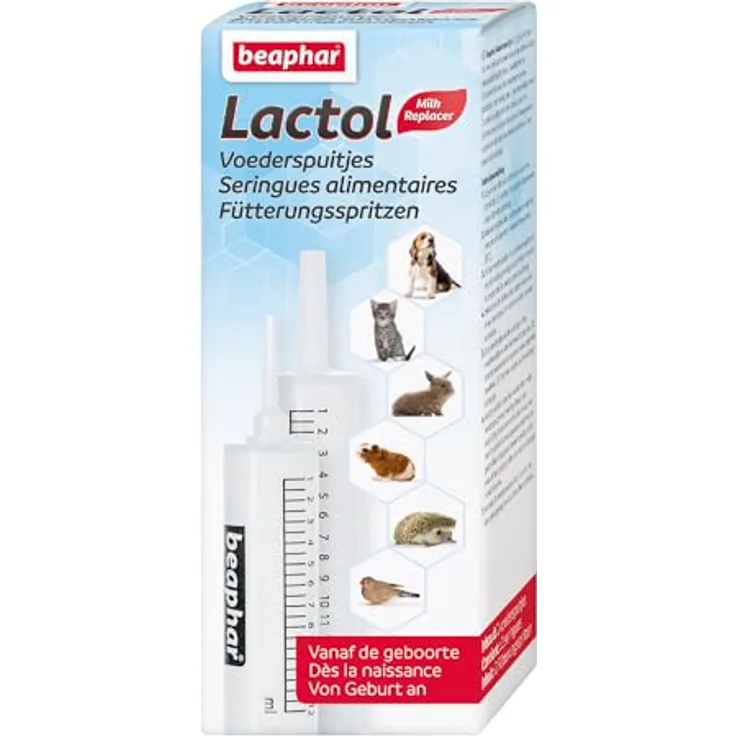 BEAPHAR Lactol Fütterungsspritzen 14 ml, für Hunde und Katzen, manuelle Fütterung junger, kranker oder geschwächter Tiere, 2 Stück