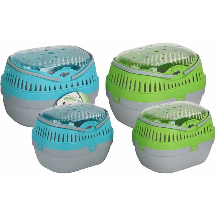 Pawise Tiertransportbox Small Pet Carrier M, robuster Transportkäfig für Ratten, Meerschweinchen und Chinchillas, 29x23x22cm