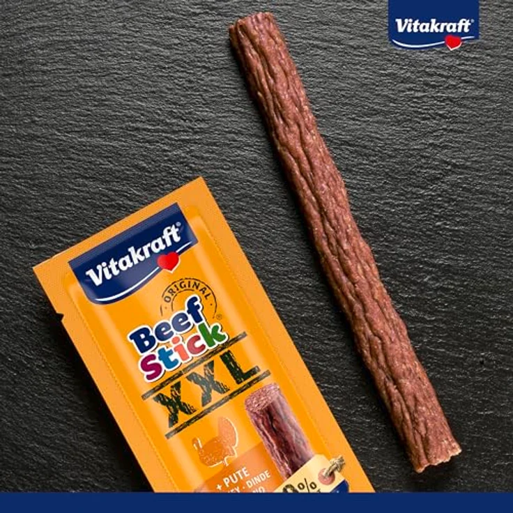 Vitakraft Beef Stick XXL, Hunde Trainingsleckerli mit hohem Fleischanteil, ohne Zuckerzusatz, 15x30g – Bild 2