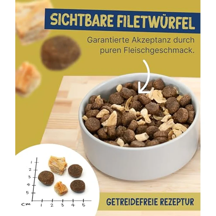NutriQM® Twice Nice Adult Pute & Huhn 4 kg – Getreidefreies Trockenfutter für Hunde – Duo-Protein, leicht verdaulich, mit Filetstücken und Superfoods – Made in Germany – Bild 3