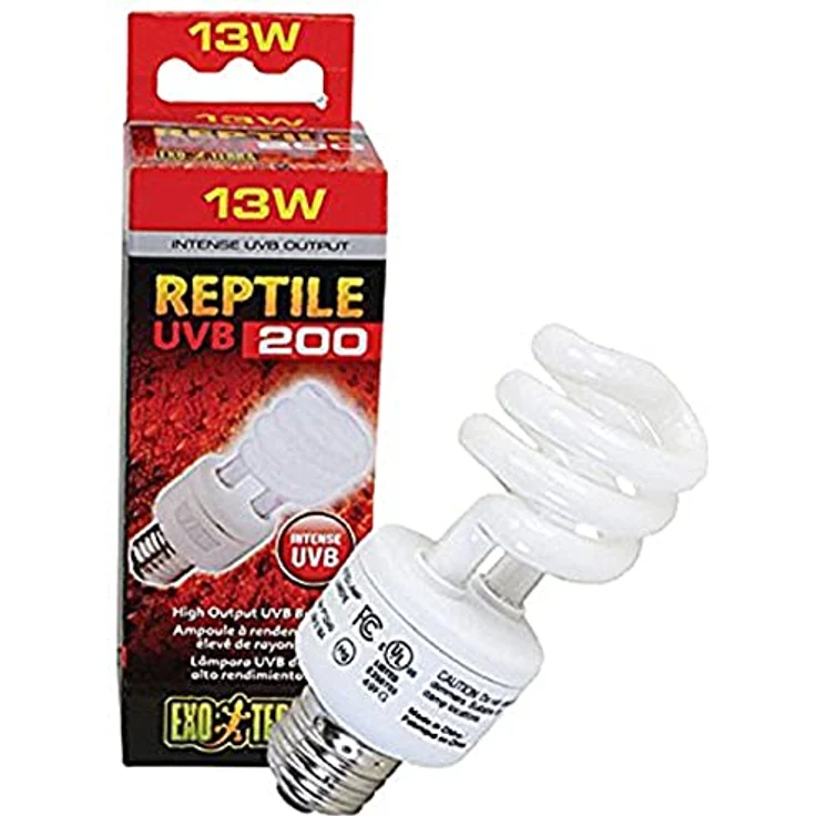 Exo Terra Reptile UVB 200, Terrariumbeleuchtung 13W für Wüstenterrarien, E27, optimal für UVB-Bedürfnisse – Bild 1