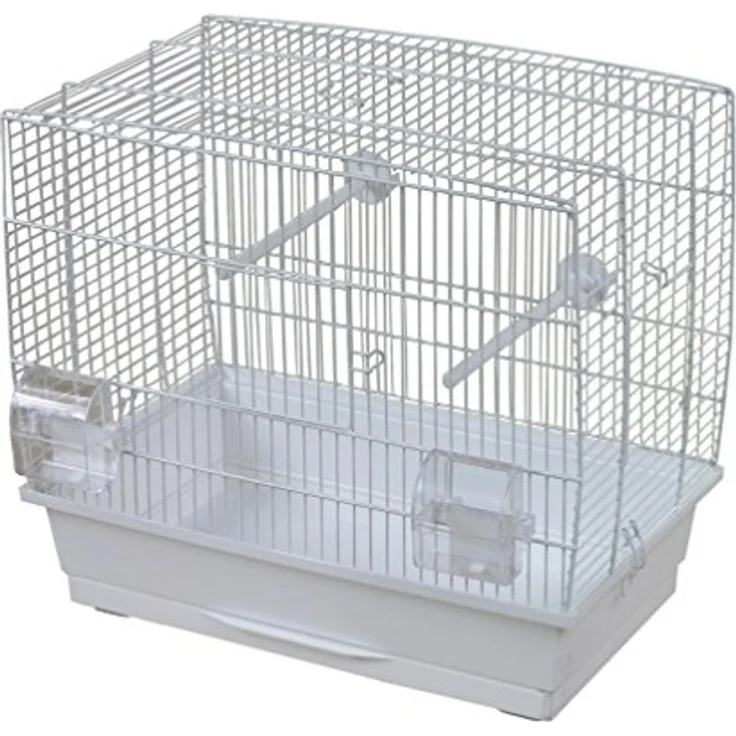 duvoplus DUVO+ 493/052 Käfig Natalia 2, weiß, geräumiger Vogelkäfig für kleine bis mittelgroße Vögel – Bild 1