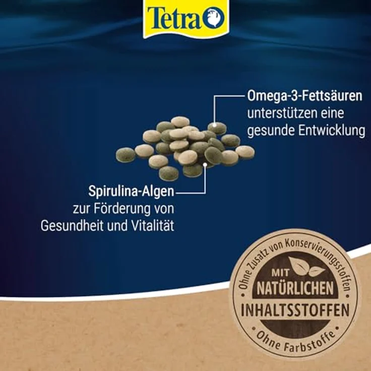 Tetra Pleco Tablets, Futtertabletten für pflanzenfressende Bodenfische, 120 Tabletten (36 g), nährstoffreich mit Spirulina und Omega-3 – Bild 4