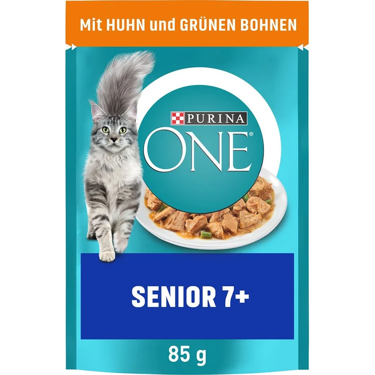 PURINA ONE SENIOR 7+ in Sauce Huhn, Nassfutter für Katzen ab 7 Jahren, 26x85g
