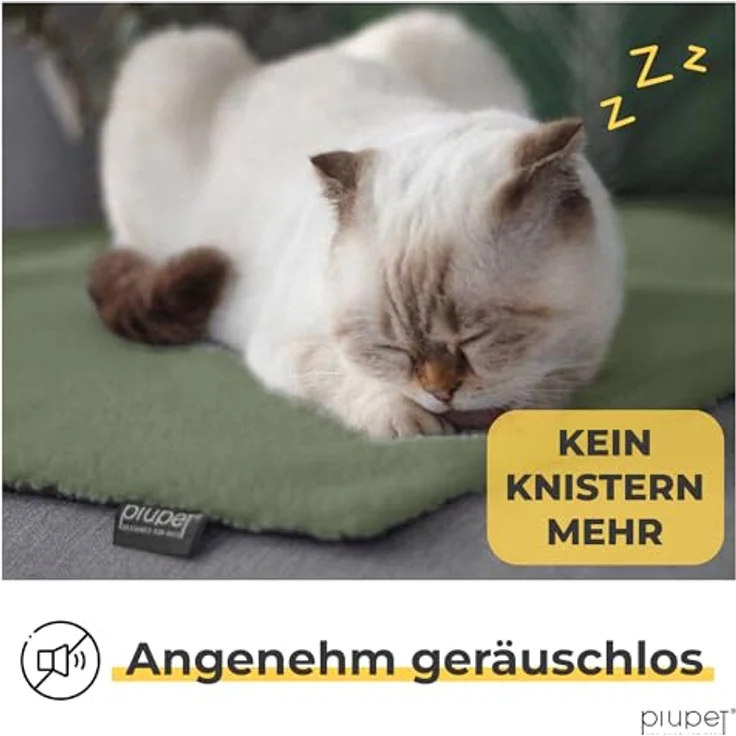 PiuPet® Selbstheizende Katendecke 60x45cm, Umweltfreundliche Heizdecke ohne Strom für Katzen und kleine Haustiere – Bild 4