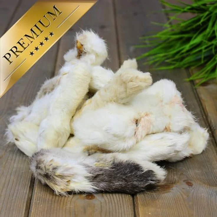 Lyra Pet® Kaninchenpfoten mit Fell, 10 kg getrockneter Kausnack für Hunde, natürlich, proteinreich und fettarm – Bild 3