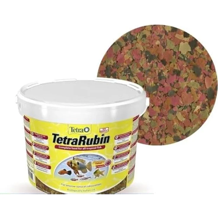 Tetra Rubin Flakes, Fischfutter in Flockenform mit natürlichen Farbverstärkern für intensive Farbenpracht, 10 L Eimer – Bild 4