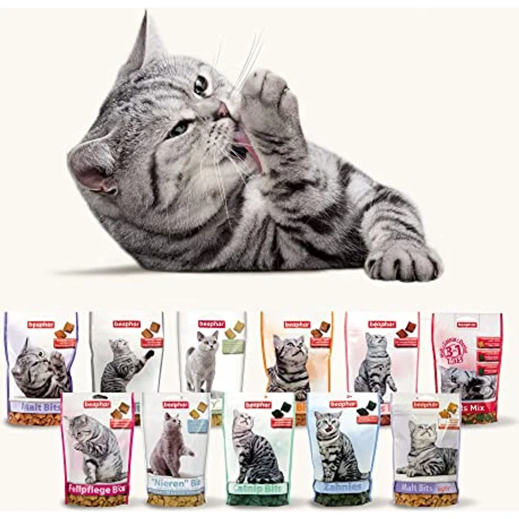Beaphar Malt Bits, Katzensnacks zur Unterstützung des Abgangs verschluckter Haare, 150 g пак – Bild 5