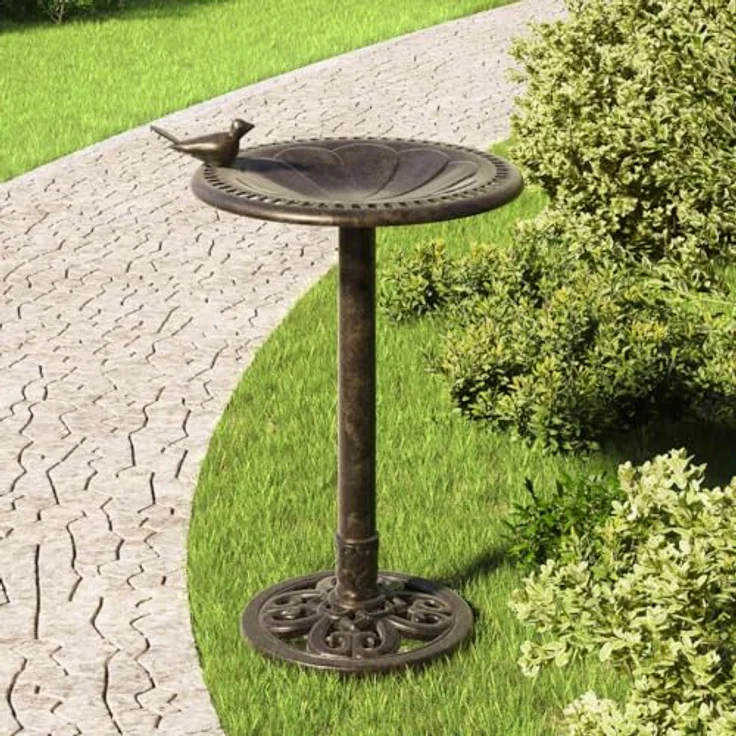 vidaXL Vogelbad Bronzen Kunststoff – Bild 3