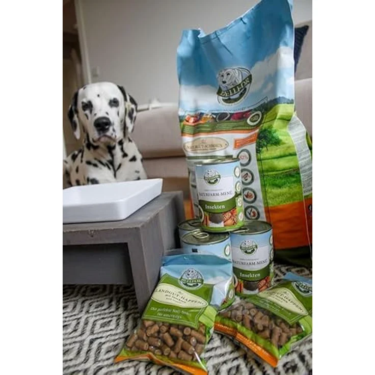 Bellfor Naturfarm-Menü, Nassfutter für Hunde mit Insekten und Tapioka, hypoallergen, 800g – Bild 5