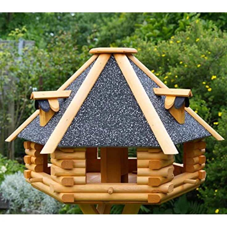 XXL Luxus Vogelhaus Futterhaus Vogelhäuser 70x45 cm Nr13s Dach mit Strukturputz – Bild 1