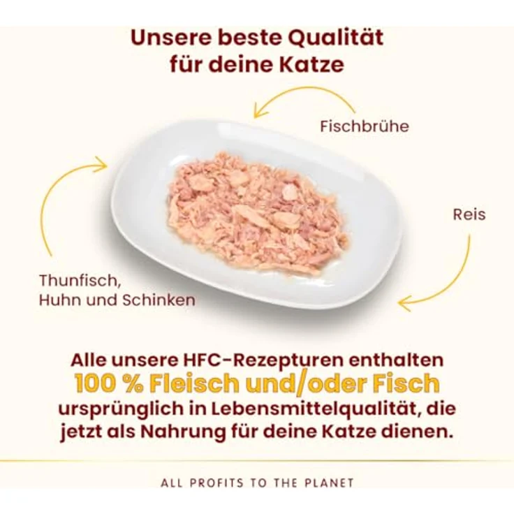Almo Nature HFC Natural Light Meal, Nassfutter für Katzen - Thunfisch, Huhn & Schinken, Human-Grade, Glutenfrei, 50g, 4er Pack – Bild 4