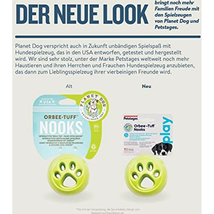 Planet Dog Nook Einsatz für Hundespielzeug Snoop, robustes Snackspielzeug, grün – Bild 3