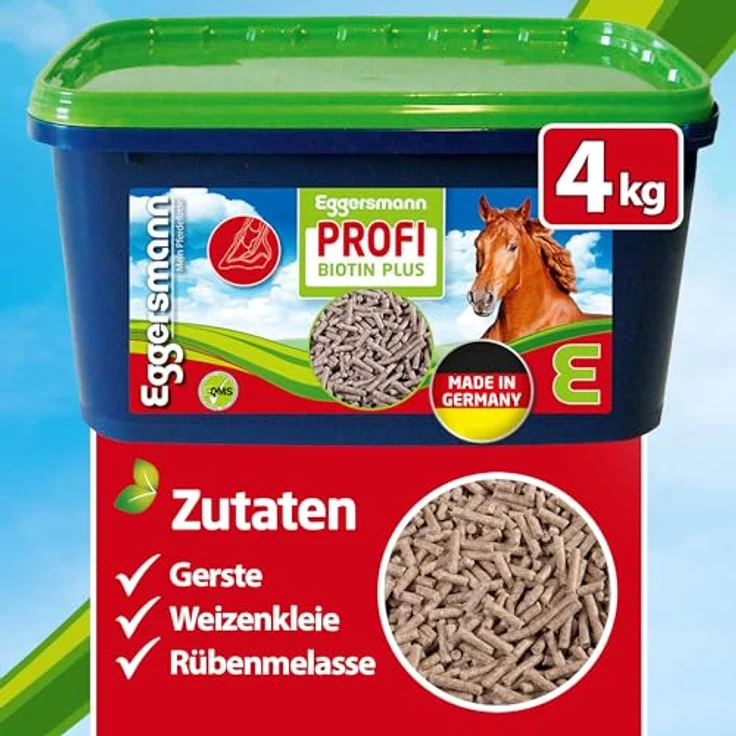 Eggersmann Mein Pferdefutter Profi Biotin Plus 4 kg – Ergänzungsfuttermittel mit Biotin & Zink zur Unterstützung von Haut, Fell & Hufen – Für gesunde Hufe und Hautpflege – Bild 5