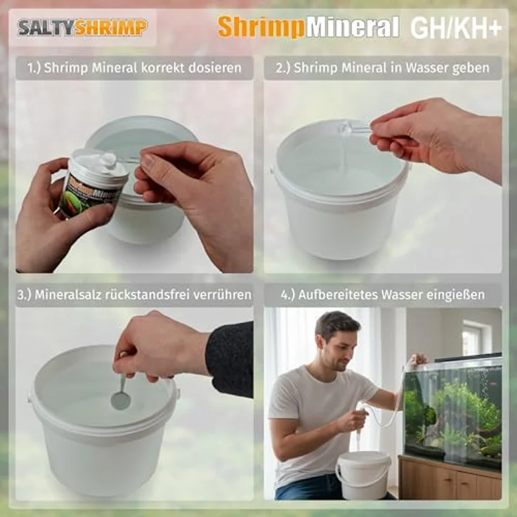 SaltyShrimp Shrimp Mineral GH/KH+, 200g Mineralsalz für Garnelenhaltung, Remineralisierung & neutrales Wasser – Bild 5