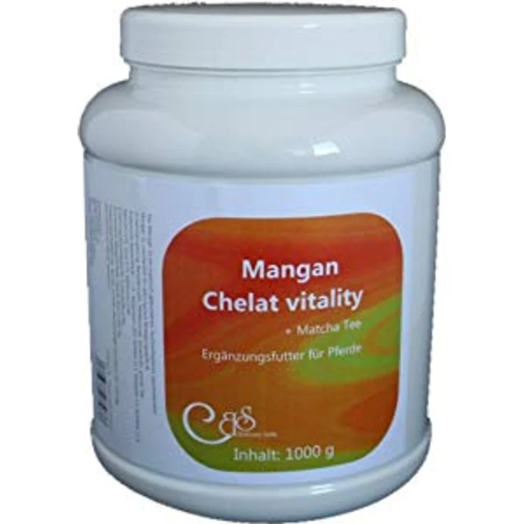 Barbara Seitz Mangan Chelat Vitality, Ergänzungsfutter für Pferde bei erhöhtem Manganbedarf, 1000 g, fördert Fettstoffwechsel und Bindegewebe – Bild 1