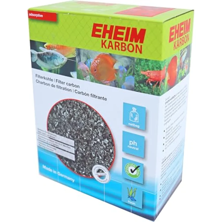 EHEIM Filterkohle Karbon 225 g, Aquarienfilter für klares Süßwasser mit Netzbeutel und Chlorbindung – Bild 2
