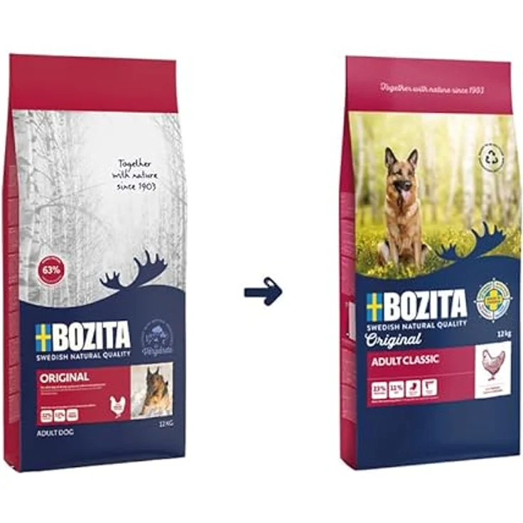 Bozita Original Adult Classic, Hunde-Trockenfutter mit Huhn, 12kg, natürliche Zutaten – Bild 3