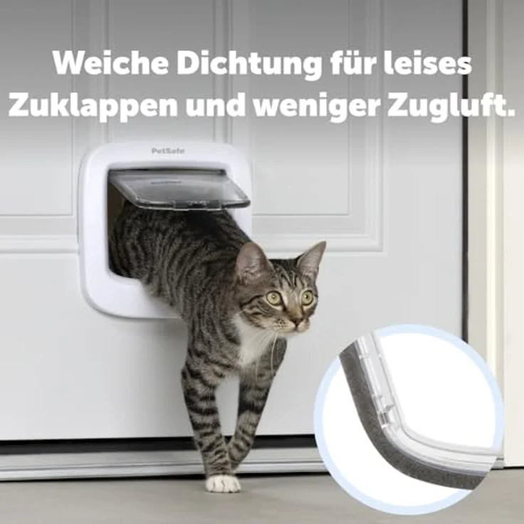 PetSafe Staywell® Luxus manuelle Katzenklappe, 4 Verschlussoptionen, energieeffizient, weiß – Bild 3