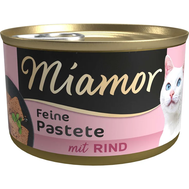 Miamor Pastete Rind, Katzen-Nassfutter mit wichtigen Nährstoffen, 12x85g