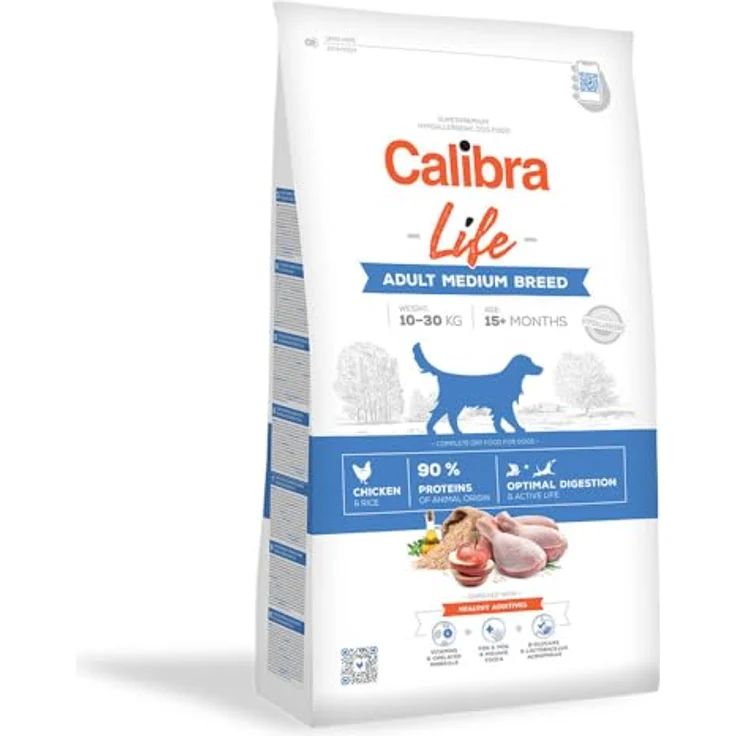 CALIBRA Dog Life Adult Medium Breed Huhn, 12 kg Trockenfutter für ausgewachsene Hunde – Bild 1