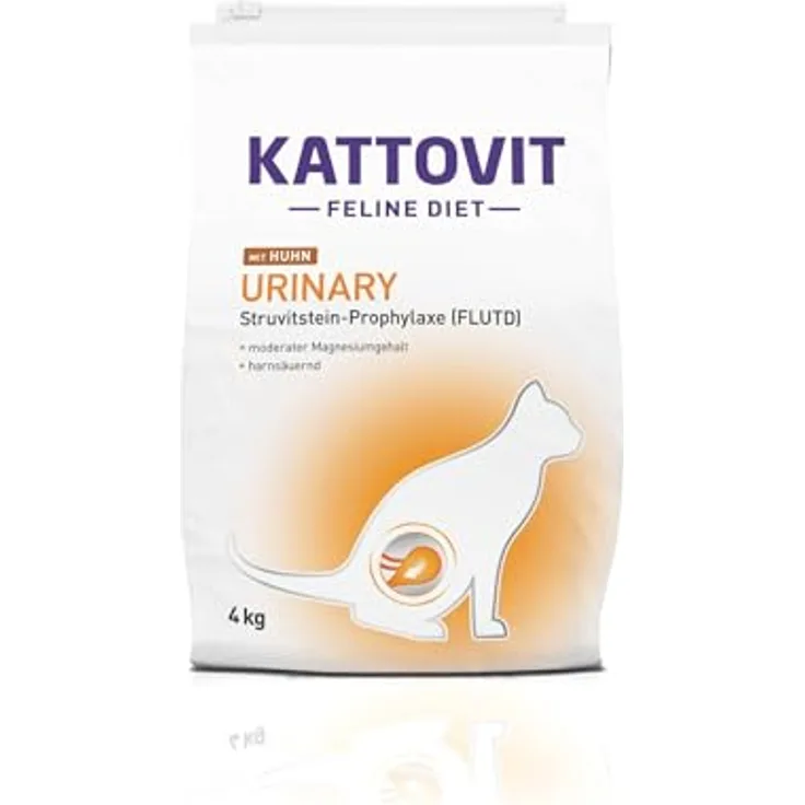 KATTOVIT Urinary Trockenfutter für Katzen, Diätalleinfuttermittel mit Huhn, 4 kg zur Unterstützung der Harnwegsgesundheit
