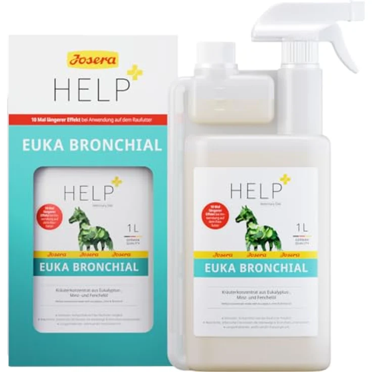 Josera Help EukaBronchial, Pferdefutter mit Eukalyptus-, Minz- und Fenchelöl zur Unterstützung der Atemwege, 1 kg