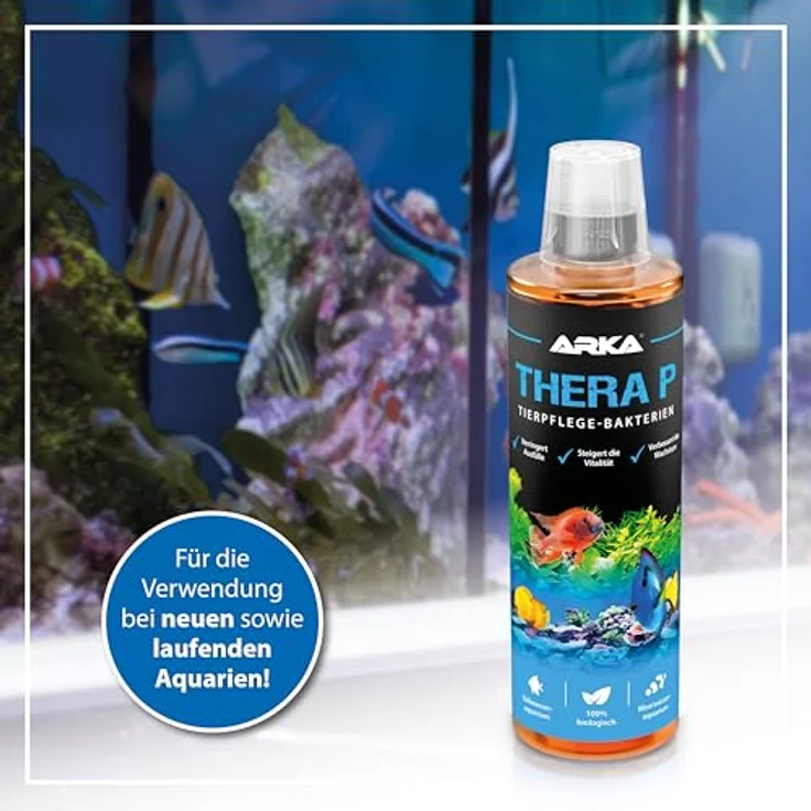 ARKA TheraP, Fischpflege Aquarium 473 ml, stärkt Vitalität und reduziert Stress, biologische Bakterienpflege für Süß- und Meerwasser – Bild 5