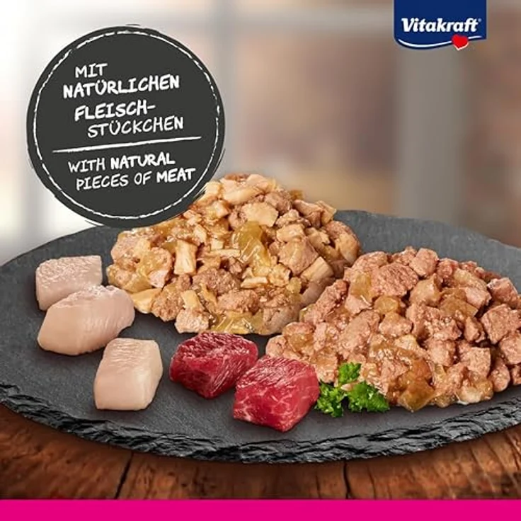 Vitakraft Poésie Délice, Country Selection, Nassfutter für Katzen mit Huhn und Rind im Gelée, 6x85g Packung – Bild 3