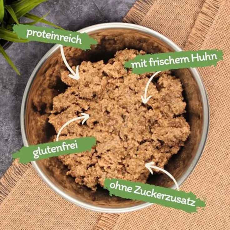 Lyra Pet Balu's Saftige Fleischmahlzeit mit Huhn, 6 x 400 g Katzen Nassfutter, Getreidefrei, ohne Zuckerzusatz, reich an Proteinen & Mineralien, Made in Germany – Bild 2