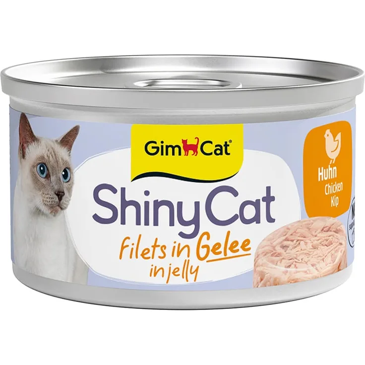 Gimcat ShinyCat in Jelly Hühnchen, Katzen-Nassfutter mit hochwertigem Protein, 6x70g