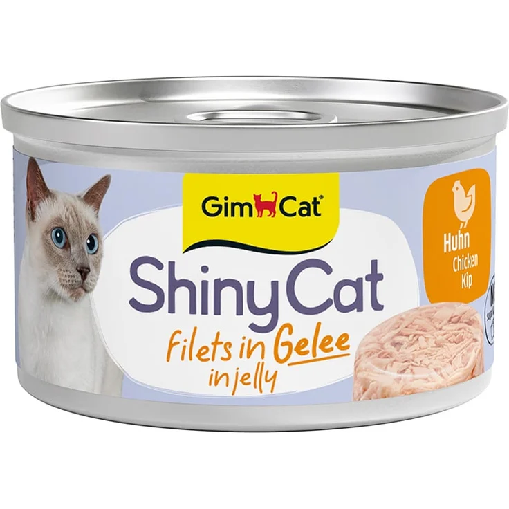 Gimcat ShinyCat in Jelly Hühnchen, Katzen-Nassfutter mit hochwertigem Protein, 6x70g